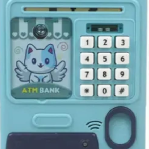 Creative Money Box ATM Machine | Password & Fingerprint Protection | Kids Savings Bank | Music & Auto Roll ( Random Colour And Design)