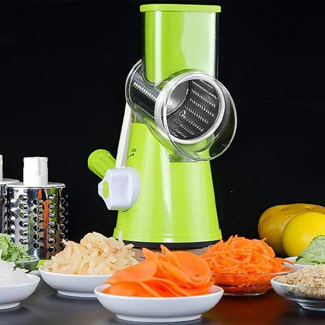 Manual Vegetable Drum cutter Slicer Multifunctional Round Slicer Kitchen Gadget (random color)