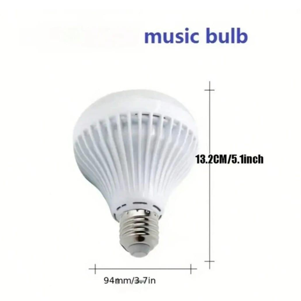 Transform Your Room: 12W Smart E27 LED Bulb with Built-In Wireless Speaker – App Control & Multi-Color RGB Lighting