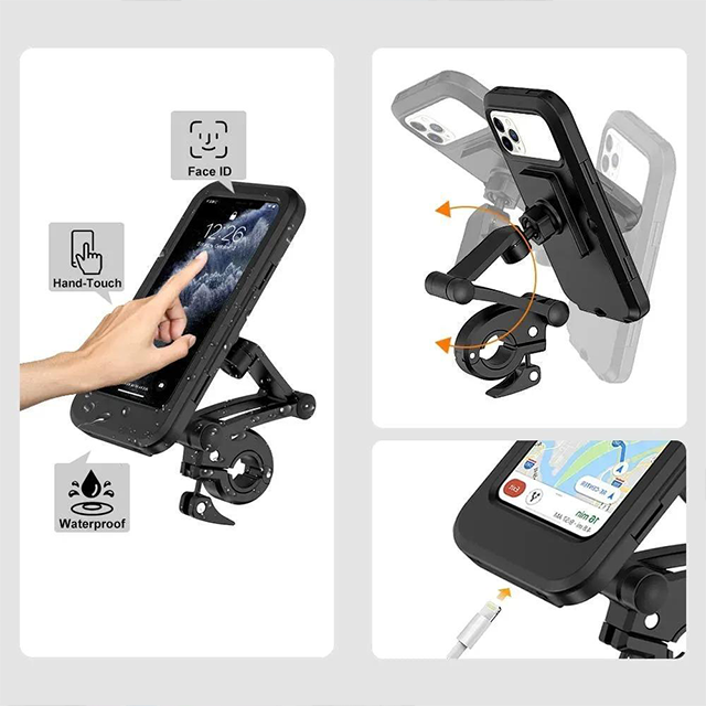 Waterproof Pro – 100% Waterproof Touch Screen Bike Phone Mount