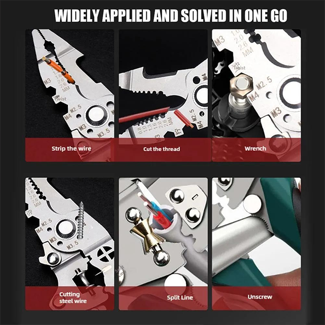 16 In 1 Plier Durable Strong Reliable Multi Functional Compact And Versatile Iron Tool With Multicolor Finish