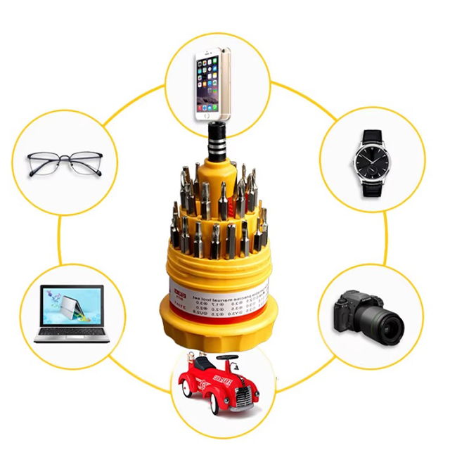 31-Piece Stainless Steel Screwdriver Set – Durable Silver Tool Kit (Made in China)