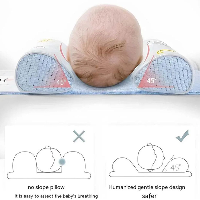 Adjustable Newborn Baby Head Shaping Pillow | Prevents Flat Head | Soft & Comfortable Support ( Random Color and Design )