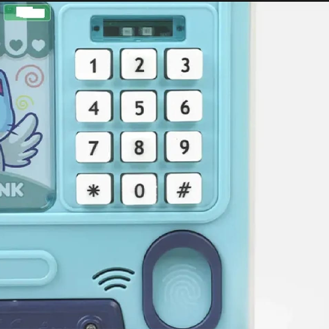 Creative Money Box ATM Machine | Password & Fingerprint Protection | Kids Savings Bank | Music & Auto Roll ( Random Colour And Design)