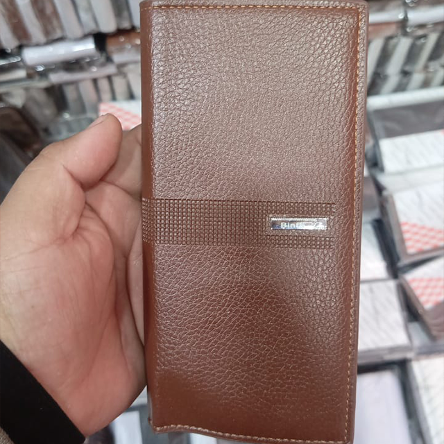 Leather Long Wallet for Men | Slim PU Leather | Money, Mobile & Card Holder | Brown