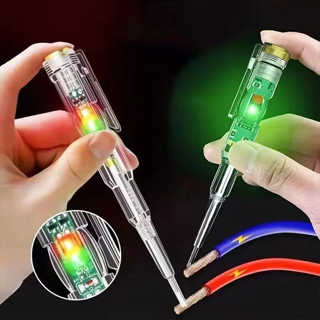 Voltage Tester Pen | Electrical Test Pencil | Detector Pen with LED Red & Green Lights