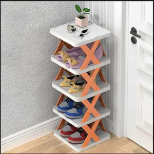4-Layer Foldable Shoe Storage Rack | Space-Saving Modern Organizer | Strong & Durable Design 🏠