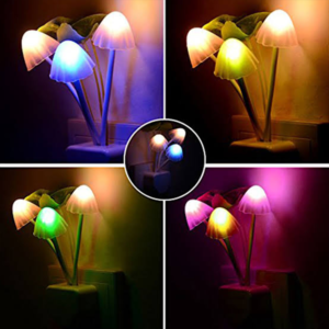 Smart LED Mushroom Night Light – Dusk to Dawn Sensor Flower Lamp for Bedroom, Baby Room & Kids Gift