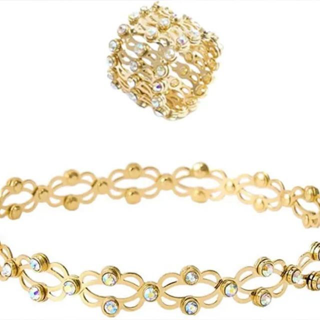 Gold Plated Transformable Ring into Bracelet – 2-in-1 Adjustable Women’s Jewelry