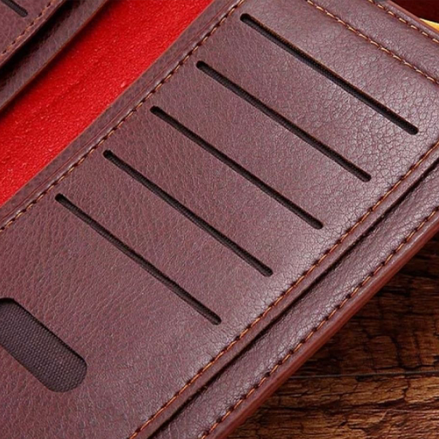 Leather Long Wallet for Men | Slim PU Leather | Money, Mobile & Card Holder | Brown