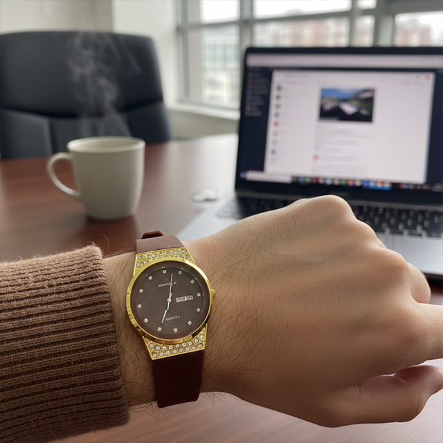 Ladies Stylish Watch | Rubber Belt | Elegant Design | Durable & Comfortable | Without Box