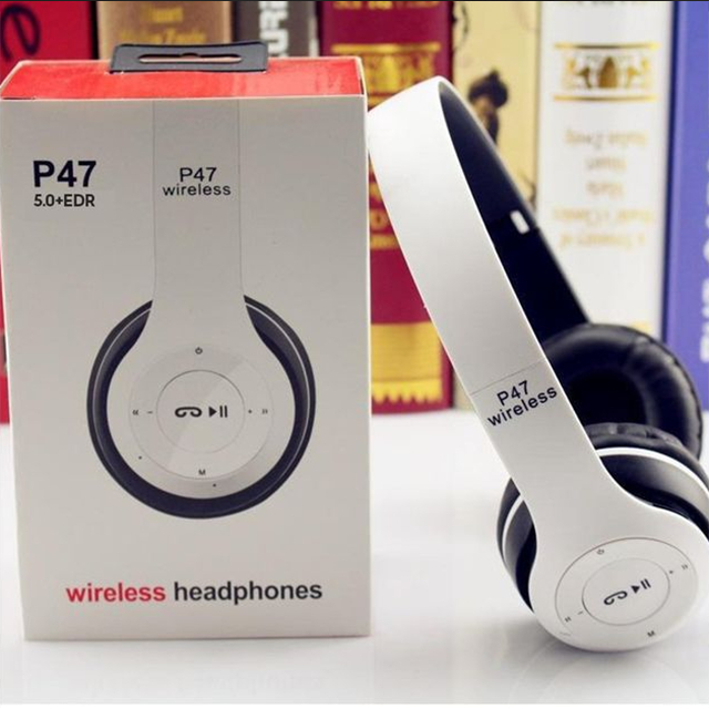 Long Listening Battery Fast Charging Wireless Bluetooth 5.1 Headphones – P47 Model | Random Color