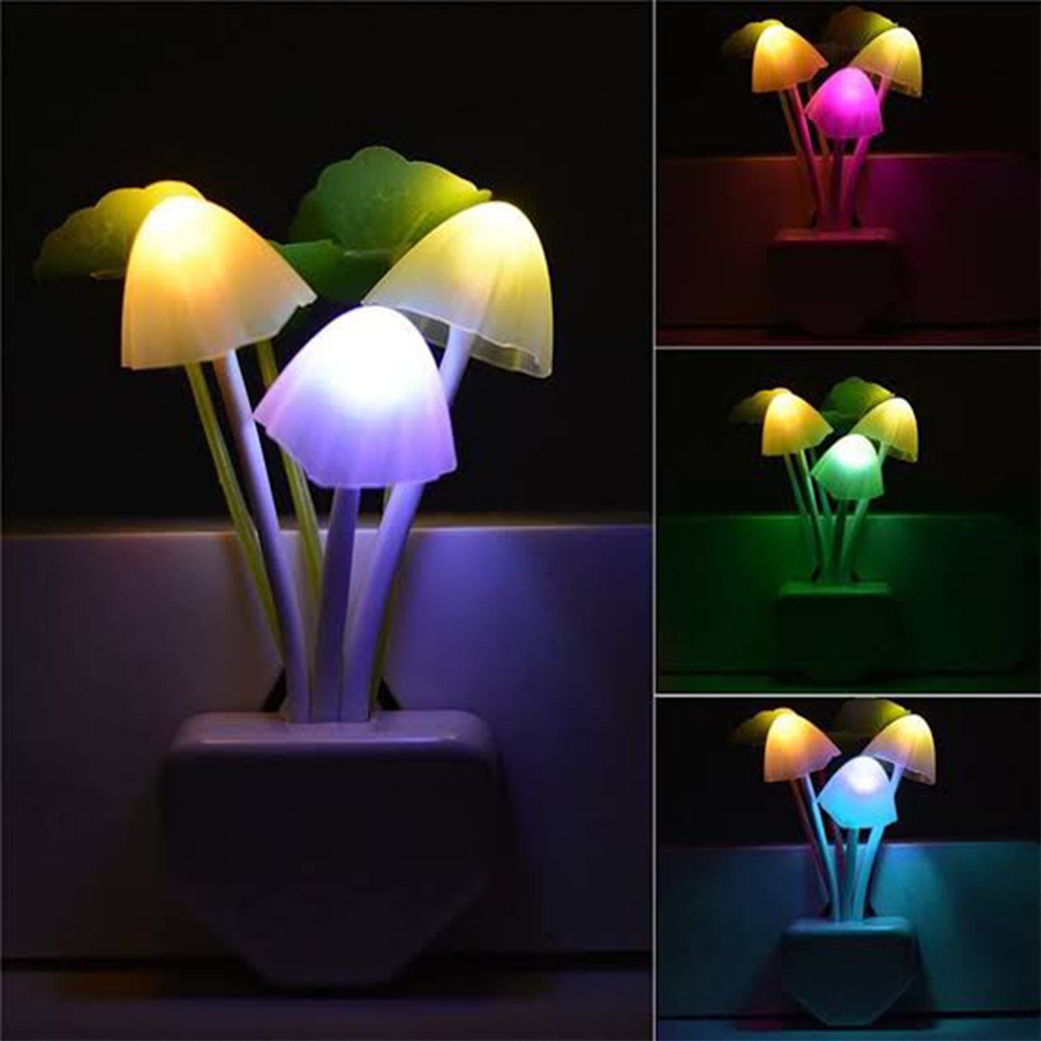 Smart LED Mushroom Night Light – Dusk to Dawn Sensor Flower Lamp for Bedroom, Baby Room & Kids Gift